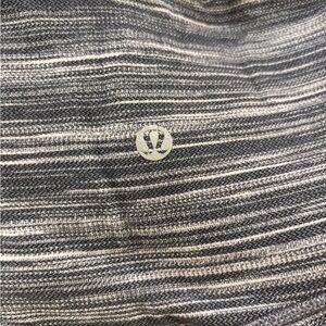Lululemon Striped Gray and White Yoga Leggings
